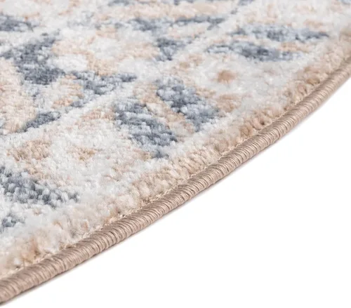 Vista 7 de Unique Loom Oxford Collection - Alfombra Sheldonian (5 x 8 pies, ovalada, beige y azul marino)