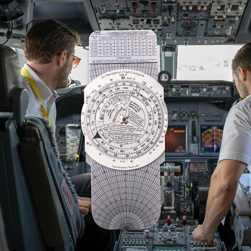Vista 7 de CYA Micro E6B - Computadora de vuelo de metal, herramienta de aluminio de aviación de 7.4 x 4 pulgadas