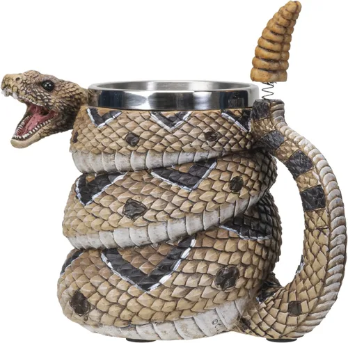 Vista 5 de SUMMIT COLLECTION Rattlesnake - Taza de café (16 onzas líquidas) Diamondback Rattler Beer Tankard