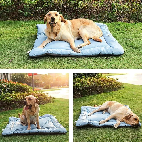 Vista 6 de CHEERHUNTING Cama para perro de campamento de 40 x 32 pulgadas, al aire libre, impermeable, lavable, resistente al agua, grande, duradera, portátil