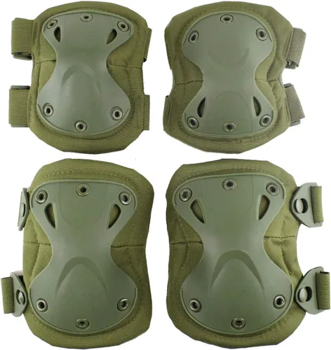 Vista 15 de Almohadillas Protectoras Tácticas de Combate para Rodilla y Codo para Juegos de Paintball CS al Aire Libre, Ciclismo, Seguridad, Equipo