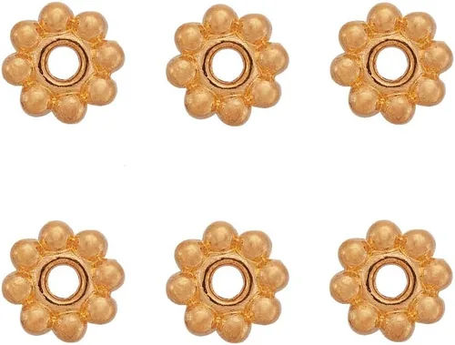 Vista 35 de Megapet - Cuentas espaciadoras de plata antigua estilo tibetano para fabricación de joyas, Metal