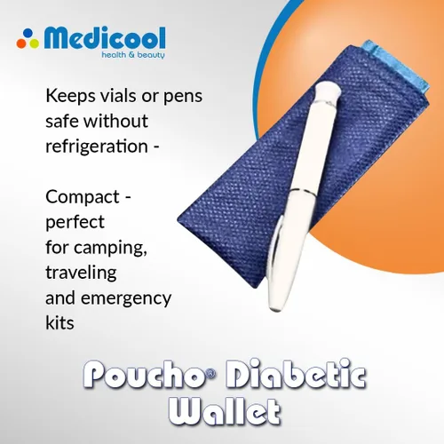 Vista 4 de Medicool Estuche protector de insulina+Poucho paquetes de pluma individual para diabéticos IP+PSPBundle-Black