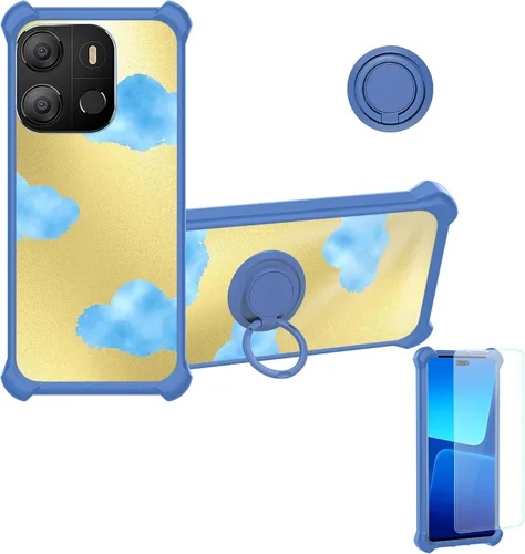 Vista 8 de Aroepurt Funda para Blu Bold N3 compatible con Blu Bold N3 Phone Cover [con protector de pantalla de vidrio templado] [PC duro + silicona suave]