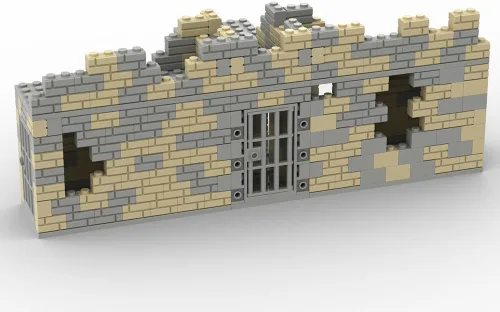 Vista 2 de Lemess Ruinas militares WW2 Ruins Juego de construcción de ruinas, 372 piezas WW2 Ruined Building Military Sets Compatible con WW2 Set