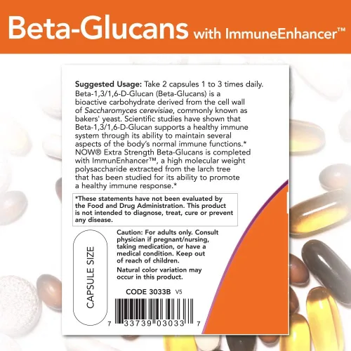 Vista 3 de Beta-Glucans con ImmunEnhancer - 60 cápsulas, 2
