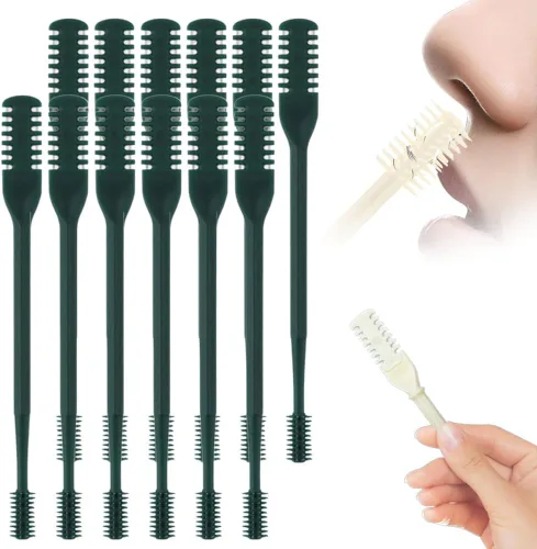 Vista 13 de Fauppt Recortadora de vello nasal 2 en 1 para uso diario, 2026 Manual herramienta de eliminación de vello de fosa nasal giratoria de 360°, hoja