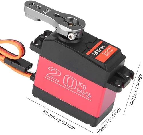 Vista 6 de RC Servo, 44.1 lbs 55.1 lbs Metal Gear High Torque Digital Servo para amantes de RC (44.1 lbs)