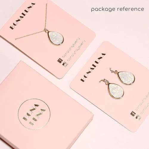 Vista 6 de Bonaluna Boho Chic Colección de pendientes colgantes con borlas y rombos para mujer