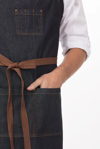 Vista 5 de Chef Works Unisex Memphis Chefs Bib Apron