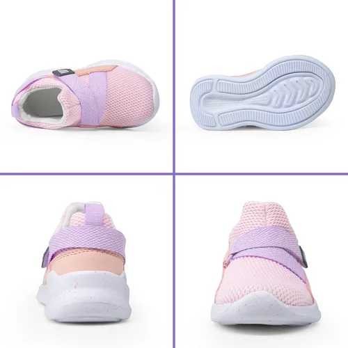 Vista 5 de SKYWHEEL Zapatos deportivos para niños y niñas, sin cordones, anchos, informales, para caminar, correr, para niños pequeños