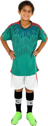 Vista 5 de PAIRFORMANCE Uniformes de fútbol para niños, camiseta deportiva de equipo y pantalones cortos para niños, ropa deportiva, unisex, de 4 a 14 años