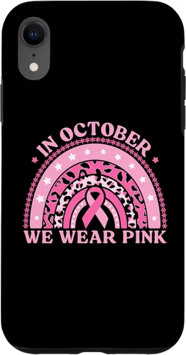 Vista 8 de iPhone 14 En octubre usamos funda para cáncer de mama de leopardo rosa arcoíris 2023