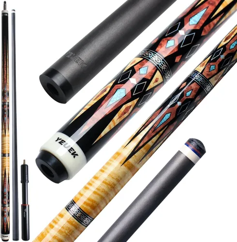 Vista 11 de Carbon Fiber Pool Cue Stick 11.5mm 12.5mm Low Deflection Pool Stick with Wood Butt Professional Cue Stick with Adjustable Extension