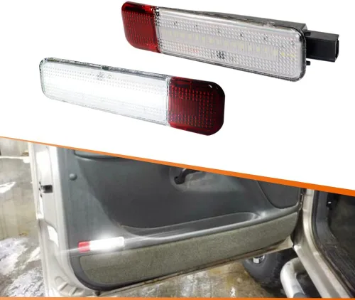 Vista 7 de ADIIL Lámpara de cortesía para panel de puerta interior ahumado para Chevy GMC C/K Silverado Sierra 1500 2500 3500 Pickup Suburban Tahoe Avalanche