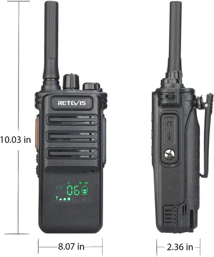Vista 8 de Retevis RB89 Radio de 2 vías de largo alcance, Walkie Talkie de alta resistencia, inalámbrico, alta potencia, 700,000 pies cuadrados/50 pisos