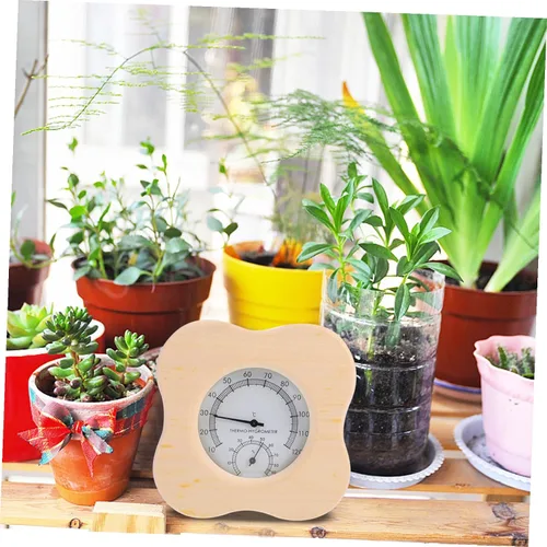 Vista 4 de Gadpiparty Wooden Hygrometer and Thermometer for Sauna Room, Multi-Functional Humidity Temperature Meter, Sauna Equipment Accessory with Precise