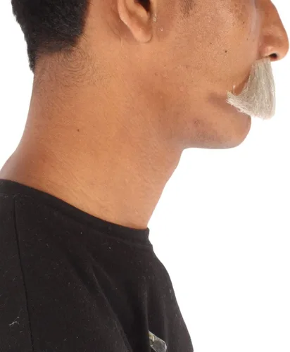 Vista 5 de Watson - Bigote de pelo humano falso para hombre adulto