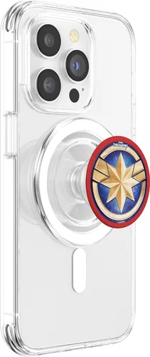 Vista 3 de Marvel The Marvels Carol Danvers Capitán Marvel Hero Badge PopSockets MagSafe PopGrip para iPhone