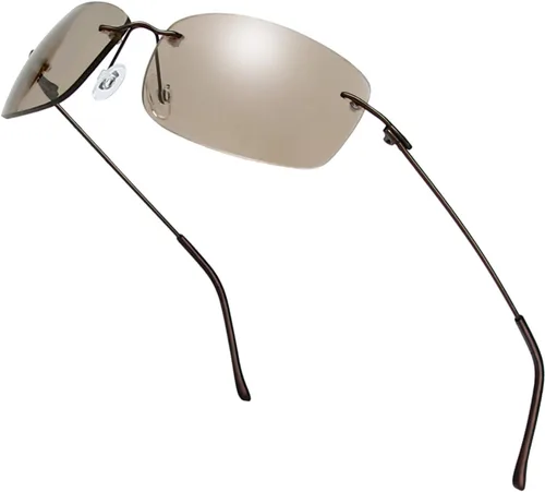 Vista 16 de The Fresh - Lentes de sol minimalistas pequeños rectangulares transparentes - Embalaje exquisito