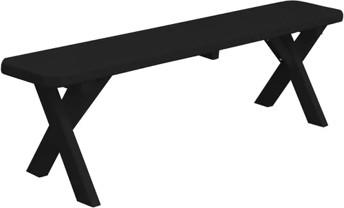 Vista 29 de Furniture Barn USA Pine - Banco cruzado de 2 pies, color negro