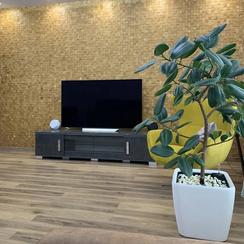 Vista 4 de Alenor Tessera Paneles de pared de madera 3D dorados, juego de 5.80 pies cuadrados recuperados naturales, decoración de bricolaje de ajuste perfecto