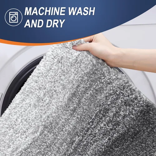 Vista 7 de OLANLY Alfombra de baño y aseo en forma de U, tamaño 70 x 24 pulgadas, juego de alfombras de baño de 30 x 20 + 24 x 20 pulgadas, color gris, paquete