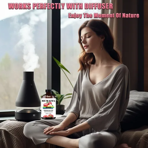 Vista 3 de Aceite esencial de manzana, aceite de manzana 4 onzas líquidas 120ML para difusor, humidificador, yoga, limpieza, bricolaje, velas, fabricación