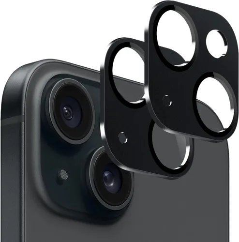 Vista 6 de SAHARA ZeroDamage ZD00049 - Protector de lente de cámara de vidrio flexible HD para iPhone 13 Pro y Pro Max (paquete de 2), color negro