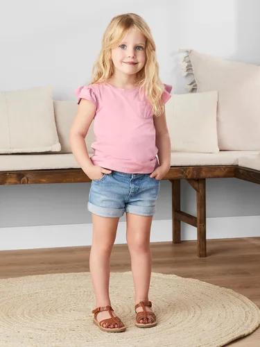 Vista 3 de Simple Joys by Carter's Pantalones cortos de mezclilla para niña, paquete de 2