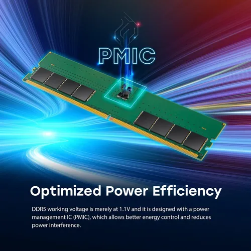 Vista 6 de Transcend Memoria RAM DDR5 de 16 GB, 4800 MHz UDIMM, compatible con Intel y AMD Ryzen, módulo de memoria de computadora de escritorio, ECC PC5-38400