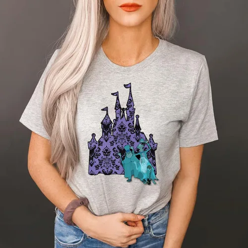 Vista 2 de AMAZING RETRO Haunted Mansion - Camiseta unisex para adultos, para mujeres, hombres, mujeres, fantasmal, casa encantada