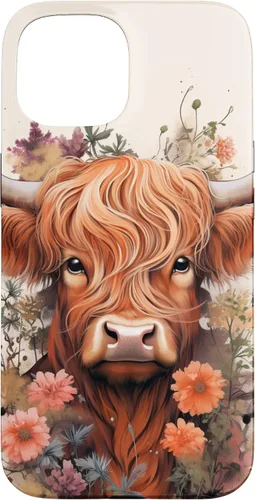 Vista 6 de Highland Cow Flowers Case for iPhone 17