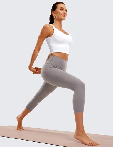 Vista 3 de CRZ YOGA - Pantalones de yoga ajustados con cintura alta para mujer, con sensación de segunda piel, para yoga y entrenamiento, leggings