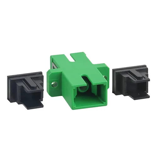 Vista 4 de Acoplador óptico de fibra óptica SC verde adaptador de fibra óptica monomodo SC, hembra SC a SC hembra APC acoplador óptico de fibra de modo único