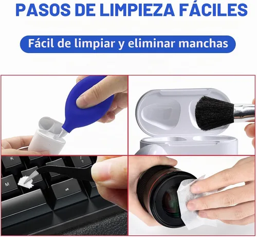 Vista 5 de Kit de limpieza de teléfono celular, limpiador de altavoces para iPhone, herramienta de limpieza de puerto de carga, kit de limpieza electrónica