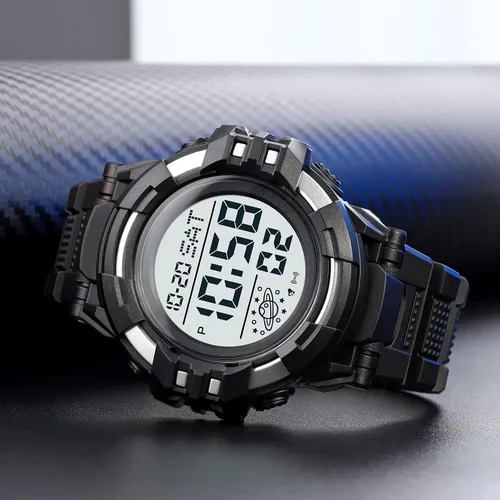Vista 4 de XCZAP Reloj de moda multifuncional para deportes al aire libre, pantalla electrónica luminosa impermeable para hombre