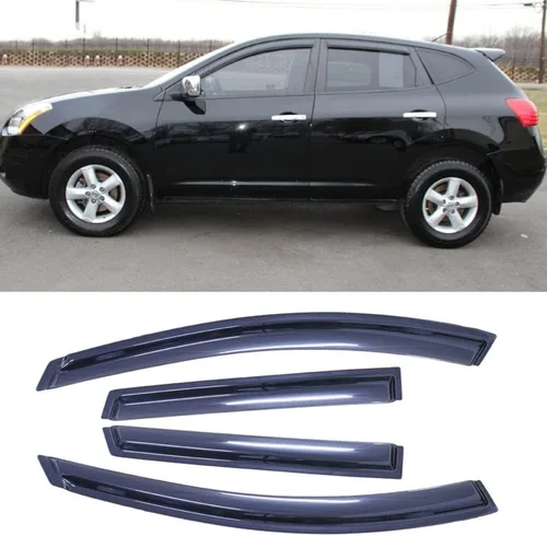 Vista 15 de Sun Rain Guards - Deflector de viento para ventana, 4 piezas de cinta en canal en color humo oscuro para Nissan Titan Crew Cab 2004-2015 194858