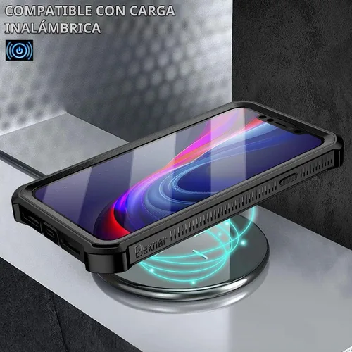 Vista 5 de Dexnor Funda para iPhone 11, [Protector de pantalla y soporte integrados] Protección de grado militar resistente a prueba de golpes, 6.1 pulgadas