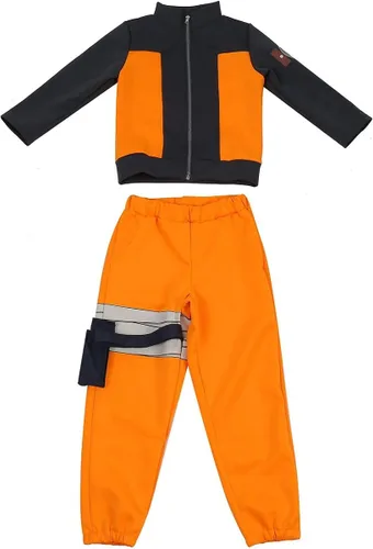 Vista 3 de EOILFM Disfraz de ninja de Halloween para niños, cosplay, chaqueta de anime japonés, conjunto de accesorios, juego de simulación para niños