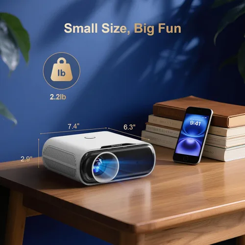Vista 8 de Proyector 4K con GoogIe TV, proyector Goiaey 2000 ANSI con WiFi y Bluetooth, aplicaciones oficiales integradas, GoogIe Voice, DoIby Audio, HDMI ARC