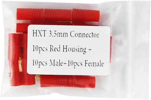 Vista 5 de 10sets macho hembra HXT 0.138 in oro banana bala conector enchufes con vivienda conjuntos para lipo batería/ESC/multicopter