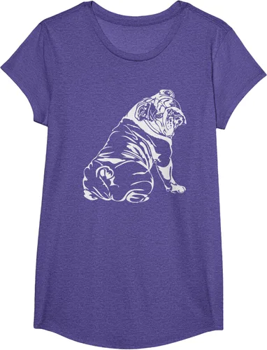Vista 64 de Gracioso Bulldog Inglés playera perro Hund playera regalo, Azul (Heather blue)