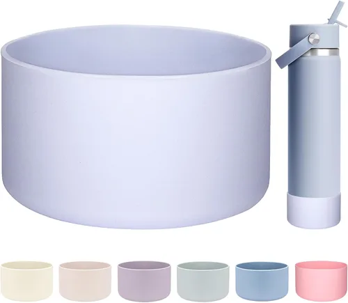 Vista 16 de HEYSKAY Bota protectora de silicona para botella de agua Hydro Flask, botella de agua de boca ancha, protector inferior de silicona antideslizante