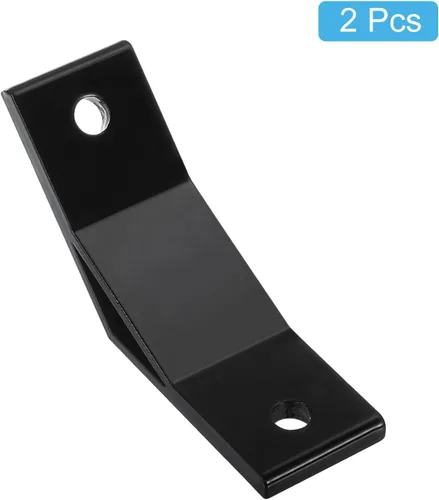 Vista 3 de uxcell 2 soportes de esquina de perfil de aluminio de ángulo de 135 grados, conectores de junta de esquina para serie 4040 (negro)