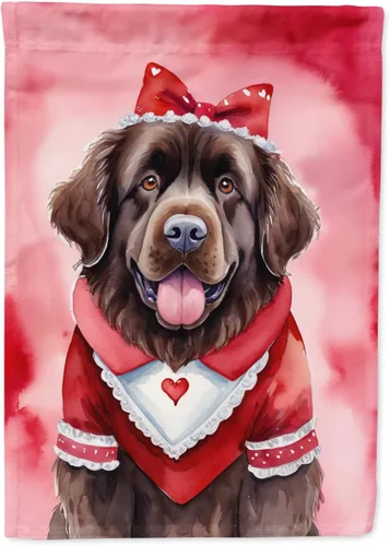 Vista 174 de Caroline's Treasures DAC5252GF Affenpinscher - Bandera de jardín con texto en inglés "My Valentine", bandera decorativa para patio exterior, patio