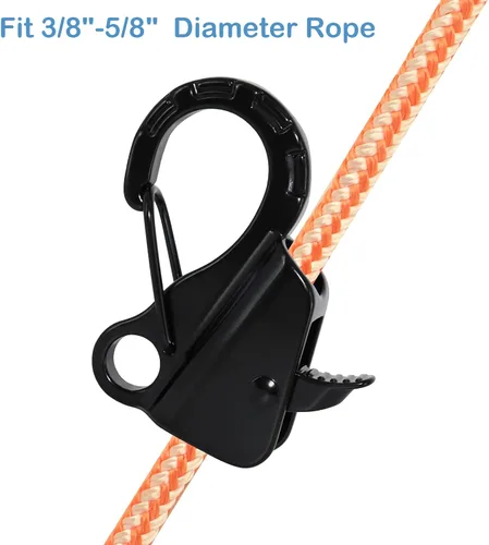 Vista 2 de Gancho de anclaje para barco, fácil de usar, sistema de anclaje sin nudos con liberación rápida, clips de gancho de anclaje de barco de acero