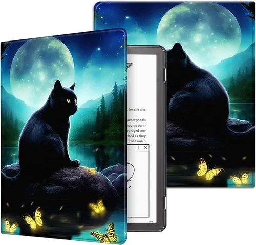 Vista 82 de Funda para Kindle básico de 6 pulgadas (11.ª generación), múltiples ángulos, piel sintética, delgada, con función de encendido y apagado automático