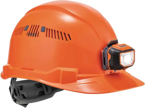 Vista 11 de Casco duro ventilado estilo gorra, con suspensión de trinquete, Clase C, Ergodyne Skullerz 8972, naranja