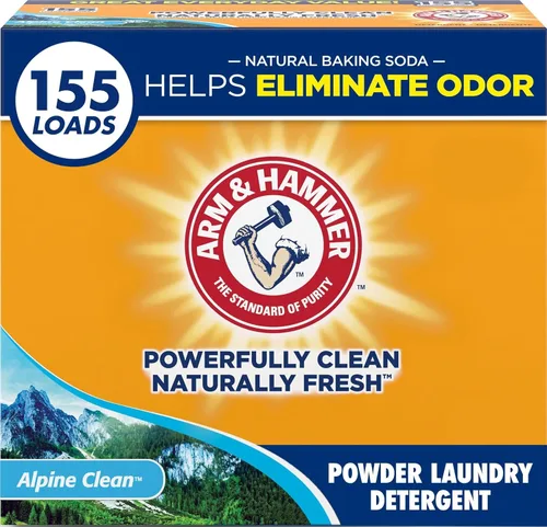 Vista 10 de Detergente en polvo para lavandería Arm & Hammer - Limpieza Alpina - 155 lavados (Paquete de 3)
